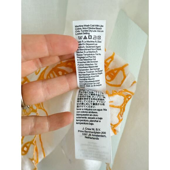 J.Crew | NWOT Cutwork tunic top in linen in White | Sz M - Picture 9 of 12